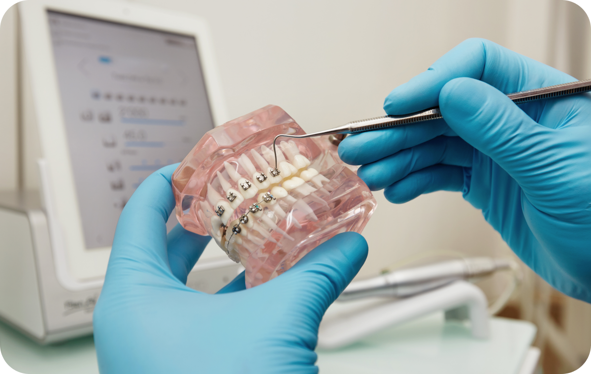 dentist_holding_dental_plastic_model_with_braces